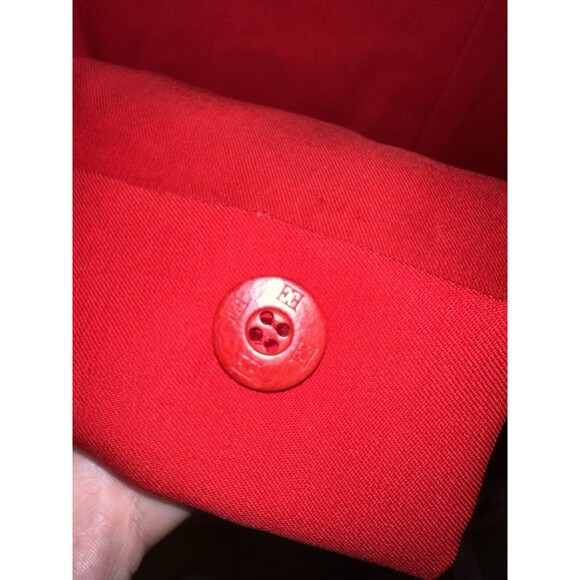 Escada Margaretha Ley Blazer Germany 40 Womens Sz US 10 Wool Red Jacket Vintage - Picture 5 of 10